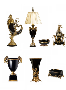 客厅纯铜摆件法式欧式美式装饰品