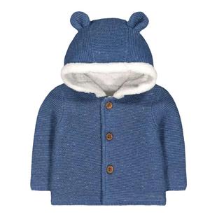 针织连帽外套mothercare童装男宝女宝冬季保暖加绒毛衣外套