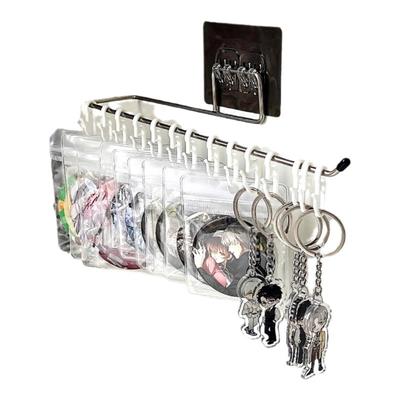 吧唧收纳盒挂墙面上吃谷人好物吉伊卡哇钥匙扣小挂件展示架子