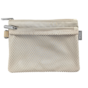 NATAMI奈多美双拉链收纳袋化妆包便携收纳整理袋轻便网纱包旅行随身包零钱包证件卡包杂物包小包包内收纳新款