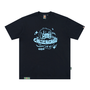 HEA x i.t fingercroxx联名国潮醒狮纯棉短袖T恤男女同款情侣百搭