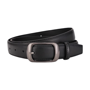 女士皮带真皮牛皮简约百搭腰带女款时尚黑色装饰配牛仔裤带宽休闲