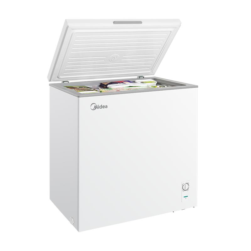 美的冰柜家用小型203L商用大容量一级节能卧式冰箱冷柜冷藏冷冻柜