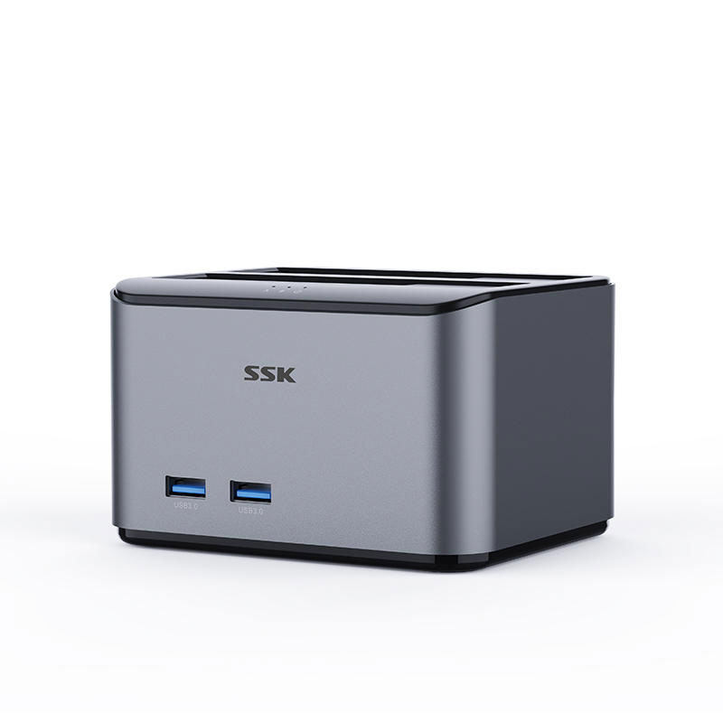 SSK双盘位底座带USB外置接口