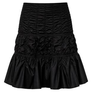 LOW CLASSIC 26秋冬女士抽褶及膝半身裙复古辣妹减龄时髦蛋糕裙