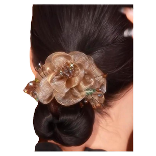 2024新款头花发圈盘发马尾头绳扎头发橡皮筋妈妈发绳高弹力大肠圈