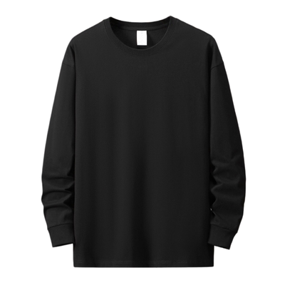 胖子加肥加大码t恤男纯棉长袖T恤