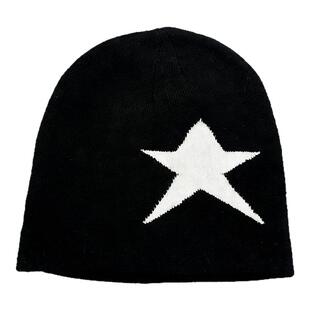 nojob vintage古着「星星」美式复古提花针织冷帽街头嘻哈针织帽
