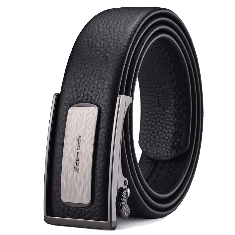 皮尔卡丹皮带男士真皮自动扣腰带年轻人头层牛皮裤带2020新款潮