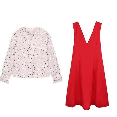 昭和歌姬可爱风日系夏新背带裙