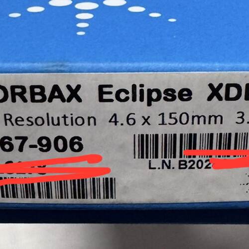 议价963967-906安捷伦色谱柱RR Eclipse XDB-C8 4.6x150mm 3.5μm