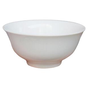 4个装8英寸简约中式纯白色饭盘菜盘子 家用深盘高温白瓷碟子