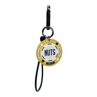 皮绳陶瓷筹码钥匙扣配饰幸运币