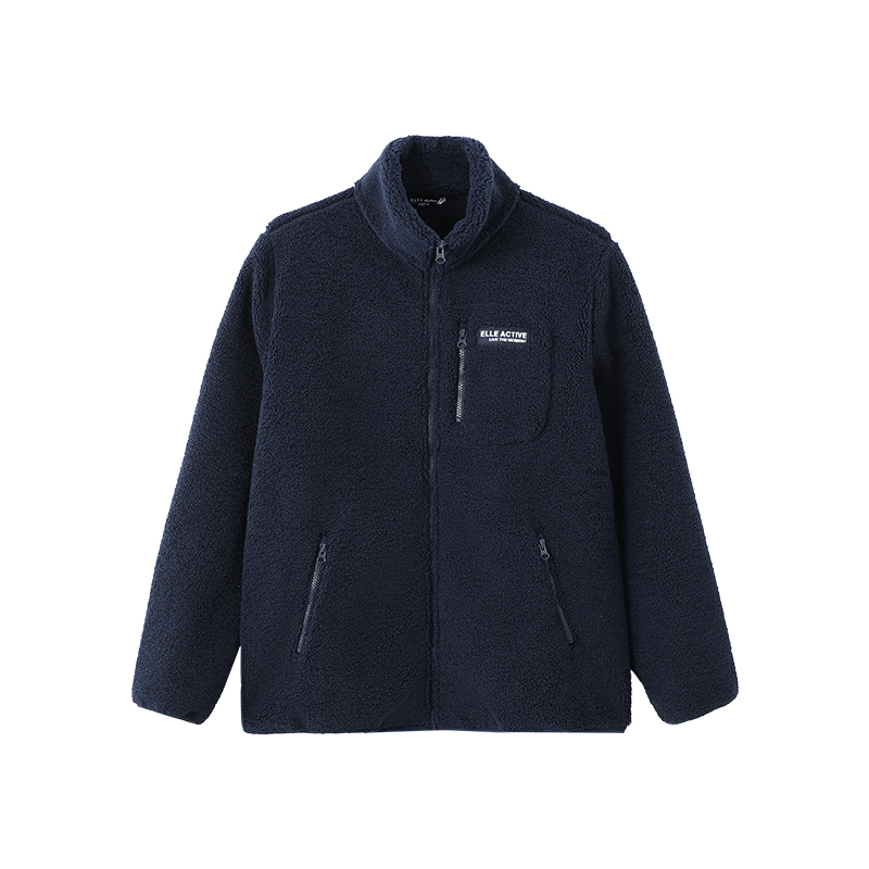 ELLE ACTIVE男装户外羊羔绒外套软糯颗粒绒夹克外套保暖立领外套