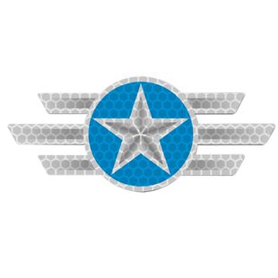 3m头盔贴纸美国队长反光贴套装电动车警示条夜间防撞划痕遮挡正品