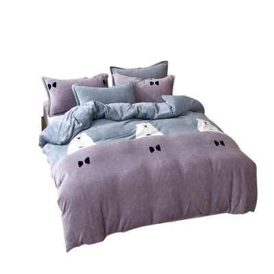 冬季加厚厚保保暖双人法兰绒被套