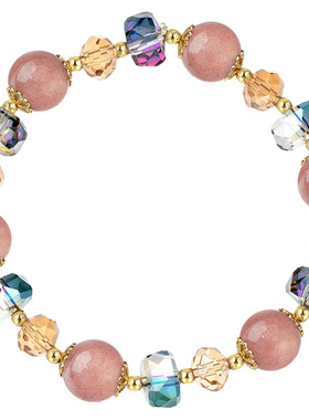 草莓晶水晶手串闺蜜手链女生款2025新款精致高颜值学生党叠戴手饰