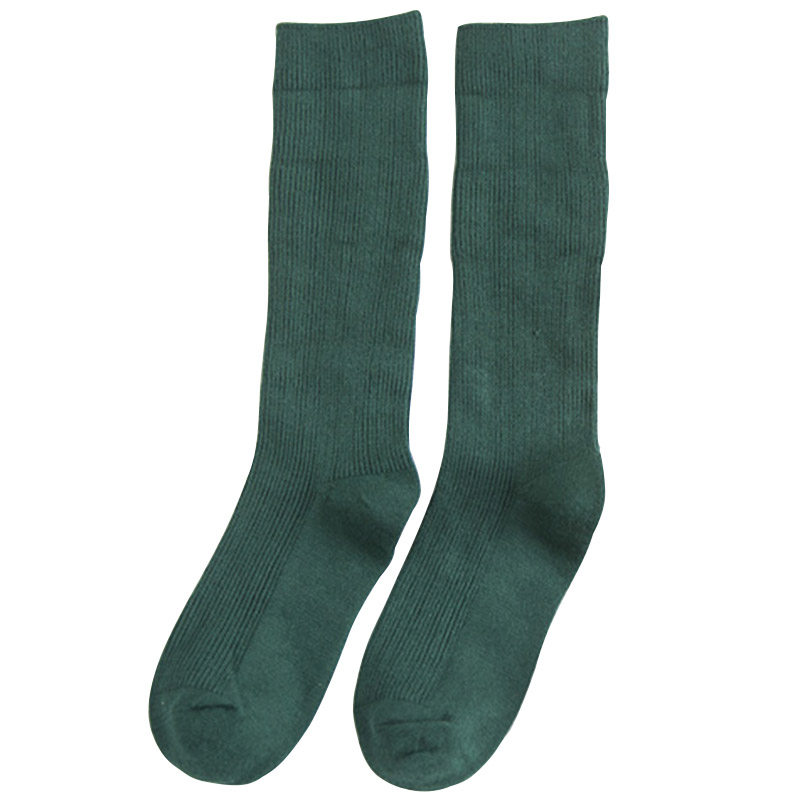 韩版优质纯色袜子女士堆堆袜新款纯棉袜秋冬款成人中筒长袜舒适袜