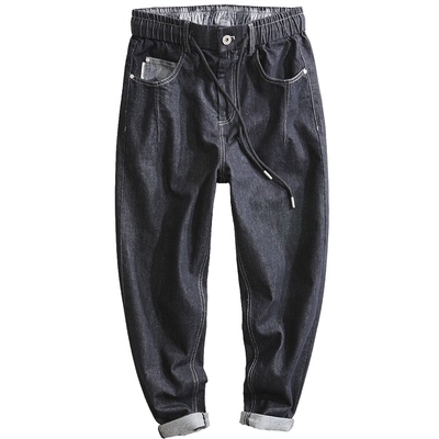 春新男显瘦弹力小脚老爹牛仔裤