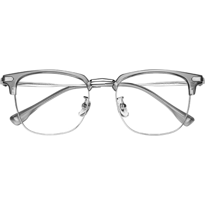 纯钛眉线半框近视眼镜男款可配度数散光斯文痞帅高级感防蓝光镜架