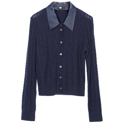 拼接精致复古感上衣拉维妮娅