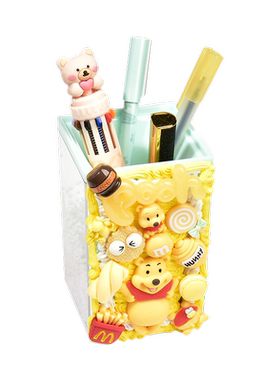 DIY奶油胶彩色方形笔筒材料包