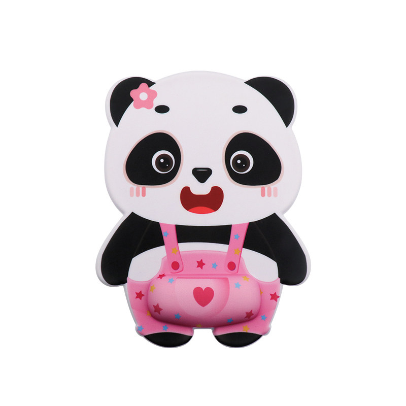 七叶草可爱草莓熊鼠标垫异形女护手腕小号便携电脑办公室防滑护垫