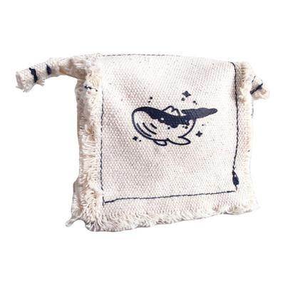 鲸鱼布艺耳机包小型便携收纳包