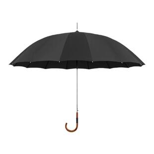 实木弯钩长柄伞男款抗风暴雨伞大号双人伞自动商务logo定制热卖