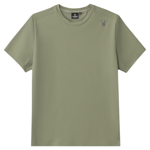 SPYDER蜘蛛春夏男子经编布纯色内搭运动短袖圆领T恤02TO26110KM