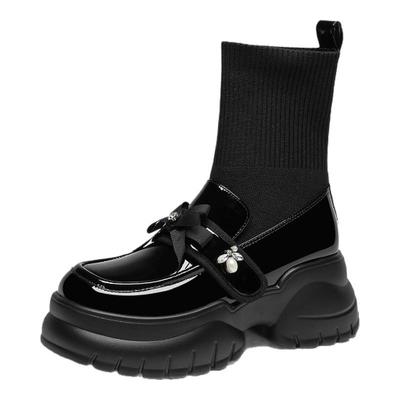 星期六官方旗舰店高跟乐福鞋袜靴