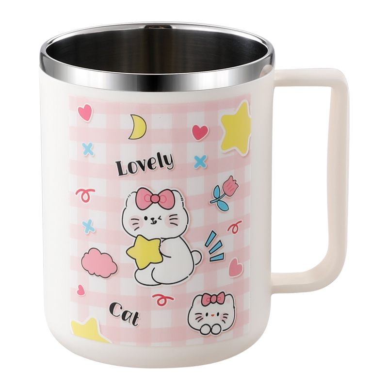 304不锈钢漱口杯防霉儿童可爱刷牙杯子一家三口带手柄情侣牙刷杯