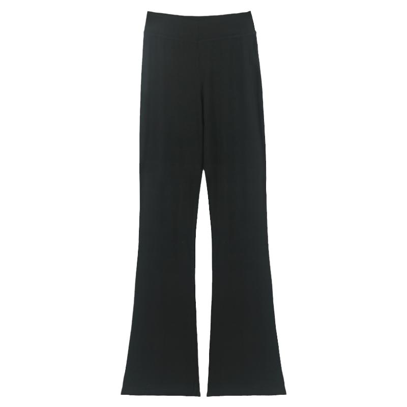 舞蹈裤女练功服裤子成人舞蹈服黑色微喇裤跳舞长裤莫代尔棉喇叭裤