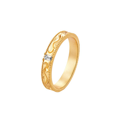 森吾《浮世绘》卷草纹理戒指