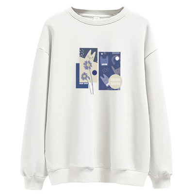 纯棉不加绒/加绒可选圆领卫衣