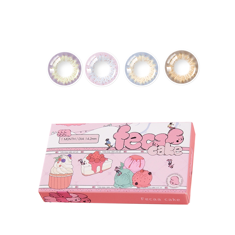 【自然款】Fecaa菲可美瞳大直径日抛10片蓝棕显色隐形眼镜三明治