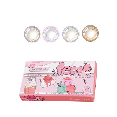 【自然款】Fecaa菲可美瞳大直径日抛10片蓝棕显色隐形眼镜三明治