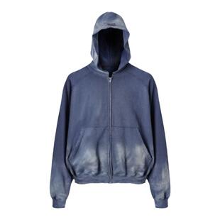 23SS Far.archive渐变褪色水洗做旧破坏复古高街基础帽衫卫衣外套