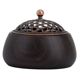 榜盛黑檀木香炉沉香熏香炉茶道檀香炉家用中式室内香薰炉茶桌摆件