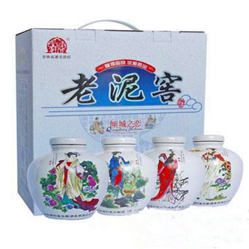老泥窖酒倾城之恋4瓶*450ml吉林特产特香型 四大美人礼盒