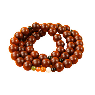 49颗天然雷击木念珠雷击枣木雷击桃木流珠佩戴保真已炼天然五色石