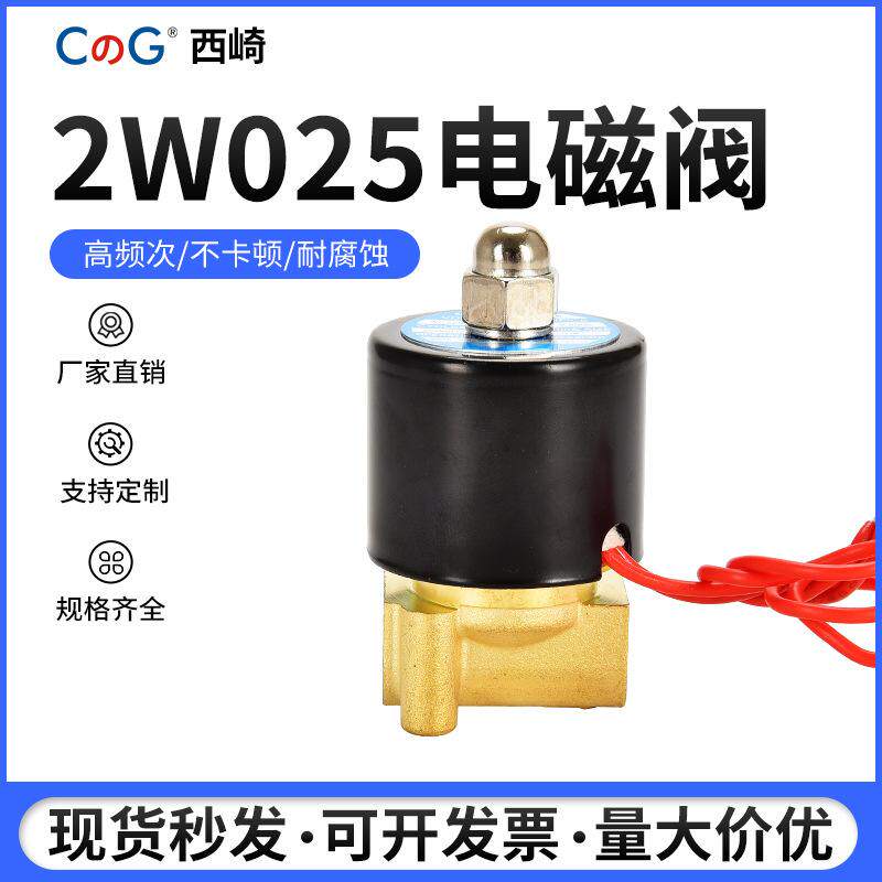 2w025-08二位二通常闭电磁阀铜AC2202w-160-15水阀开关控制阀24V