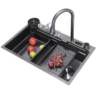 姬皇厨房水槽大单槽包安装不锈钢