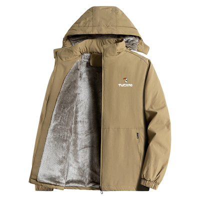 啄木鸟防风防水冲锋衣男保暖夹克