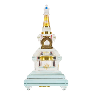 水晶供佛塔佛前供奉塔可装供佛宝石舍利供佛宝瓶可发光供佛舍利塔