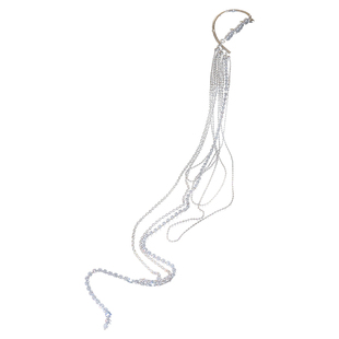 珍珠长款流苏耳挂高级感无耳洞耳环2025新款爆款冷淡风耳饰女