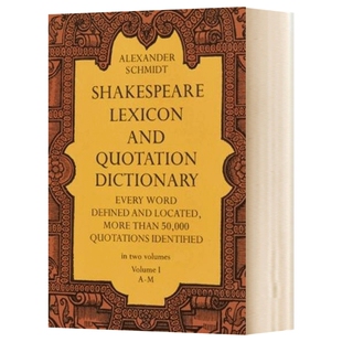 华研原版 莎士比亚词典1 英文原版 Shakespeare Lexicon and Quotation Dictionary Vol 1 英文版进口原版英语书籍