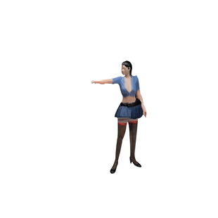 1:64持枪女警便衣警察人偶模型摆件沙盘道具场景手办微缩树脂小人