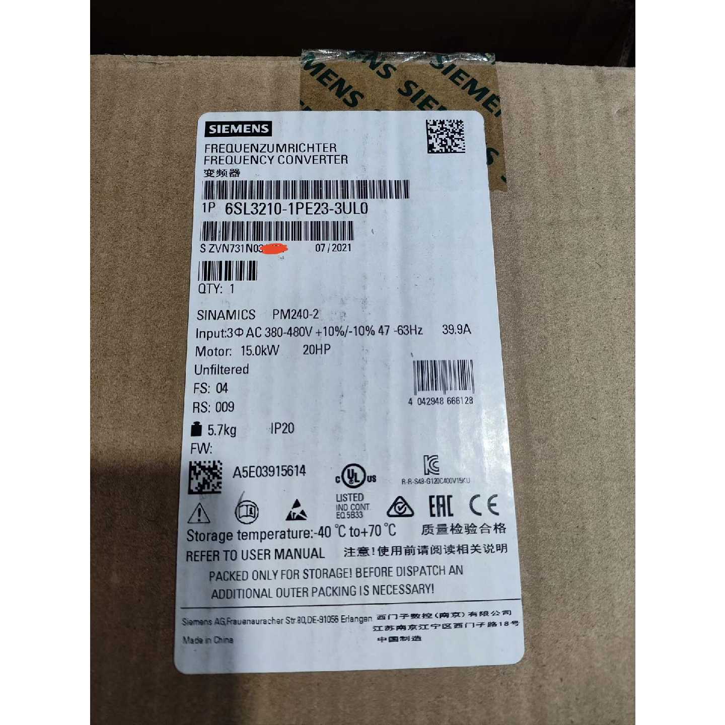 6SL32101PE233UL0议价
