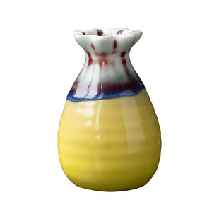 景德镇现代简约陶瓷小花瓶创意ins手工迷你装饰品摆件桌面插花器